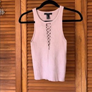 Forever 21 Pink Sweater Tank Top size Medium